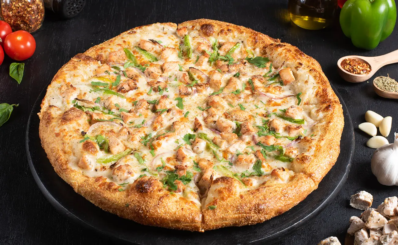 Garlic Chicken Pizza