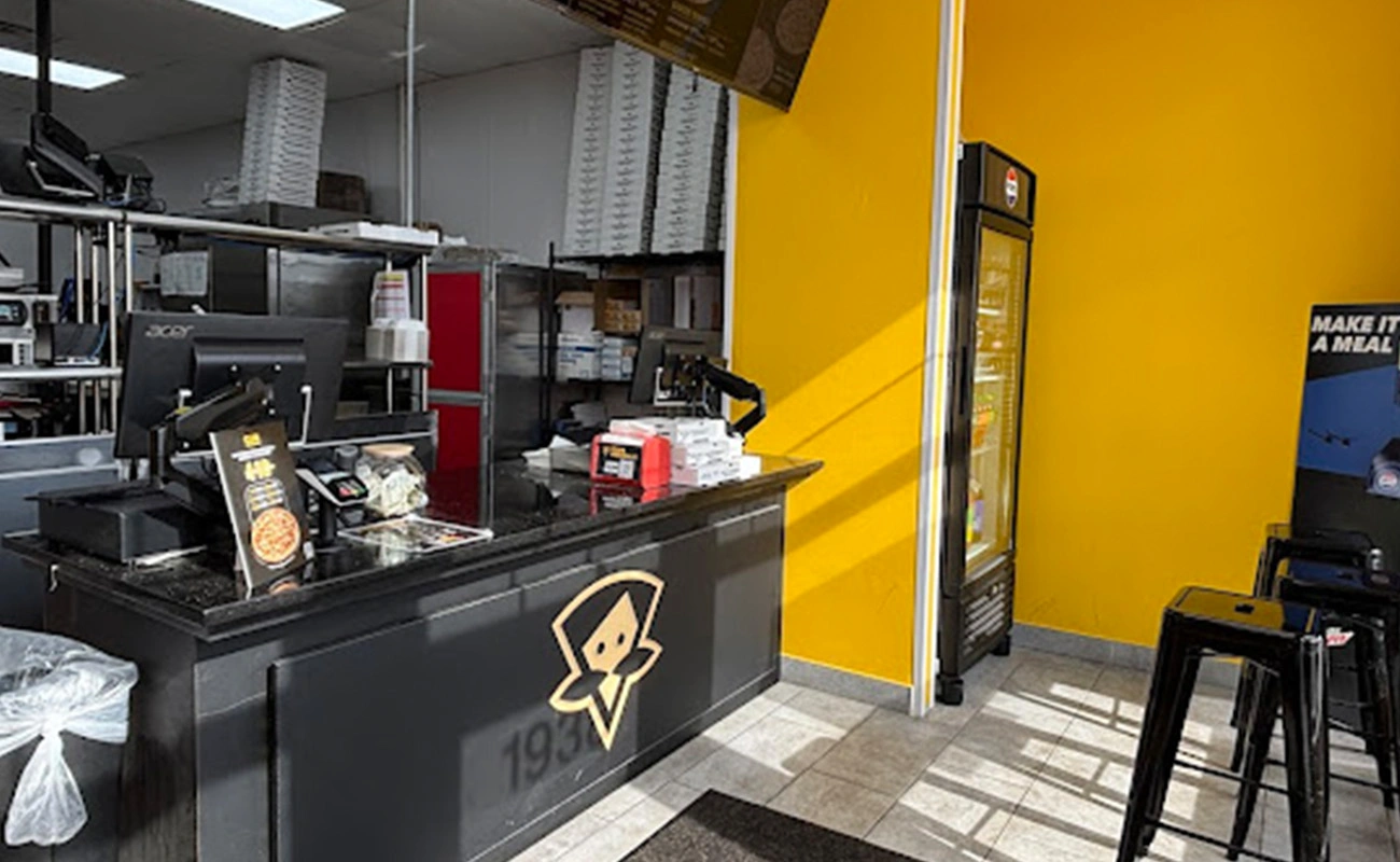 Pizzawala's restaurant counter