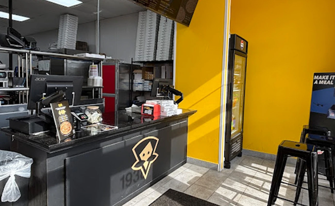 Pizzawala's order counter close -up view